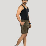 ADONiS Men’s Cotton Bermuda Shorts with elastic waistband, drawstring, zip pocket, back pocket, breathable & stretchable fabric – ideal for yoga, gym, walking, and daily wear.