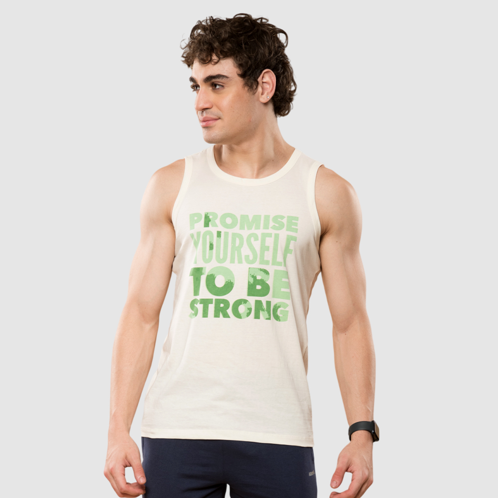 FONT ADONiS Men's Gym Vest | 100% Cotton Sleeveless Tank Top for Workout, Gym, Running & Training | Breathable Muscle Fit Athletic Vest for Bodybuilding, Fitness & Sports Wear - Image 1