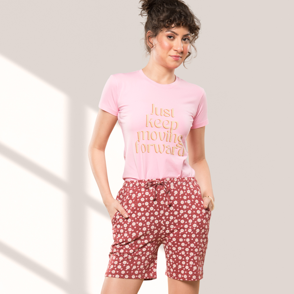 Aphro Women’s Printed Cotton Shorts | Soft Stretchable Lounge Shorts | Comfortable Sleepwear, Walking, Gym & Casual Wear | Attractive Prints